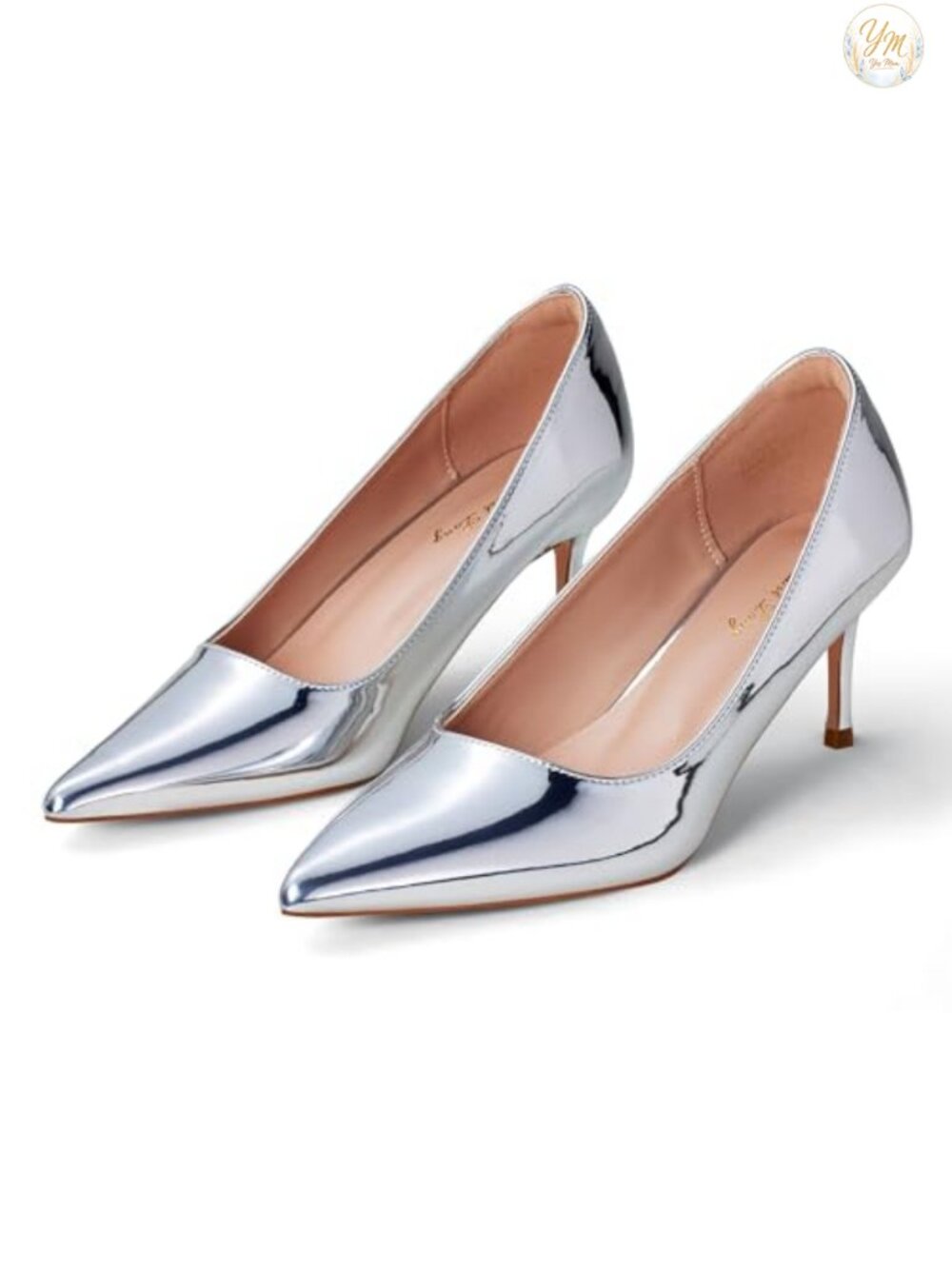 Kitten Heel Low Pumps Pointed Toe Cushioned Comfortable Dress Shoes